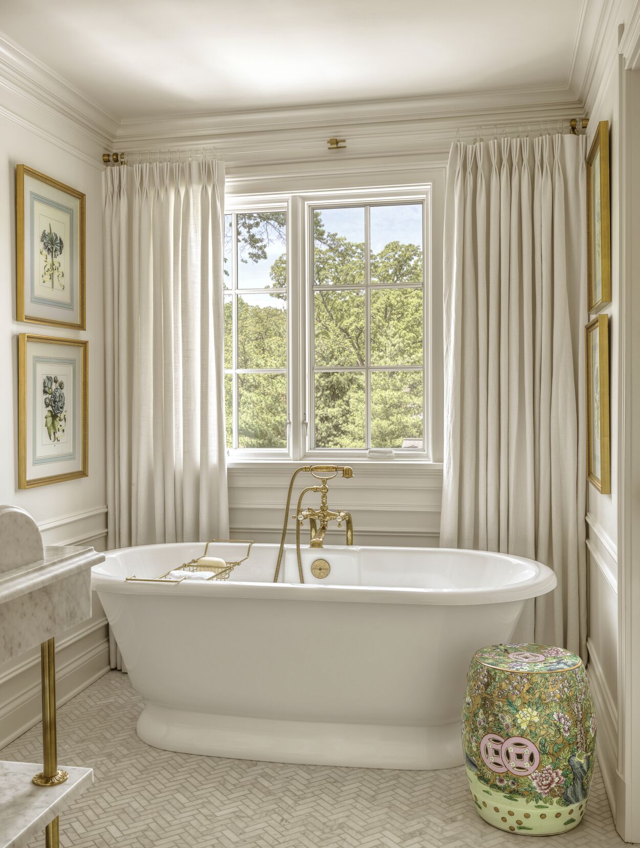 The master bathroom